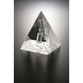 Lucite Embedment 4-Sided Pyramid Paperweight